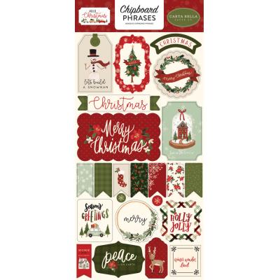 Carta Bella Hello Christmas Sticker - Chipboard Phrases